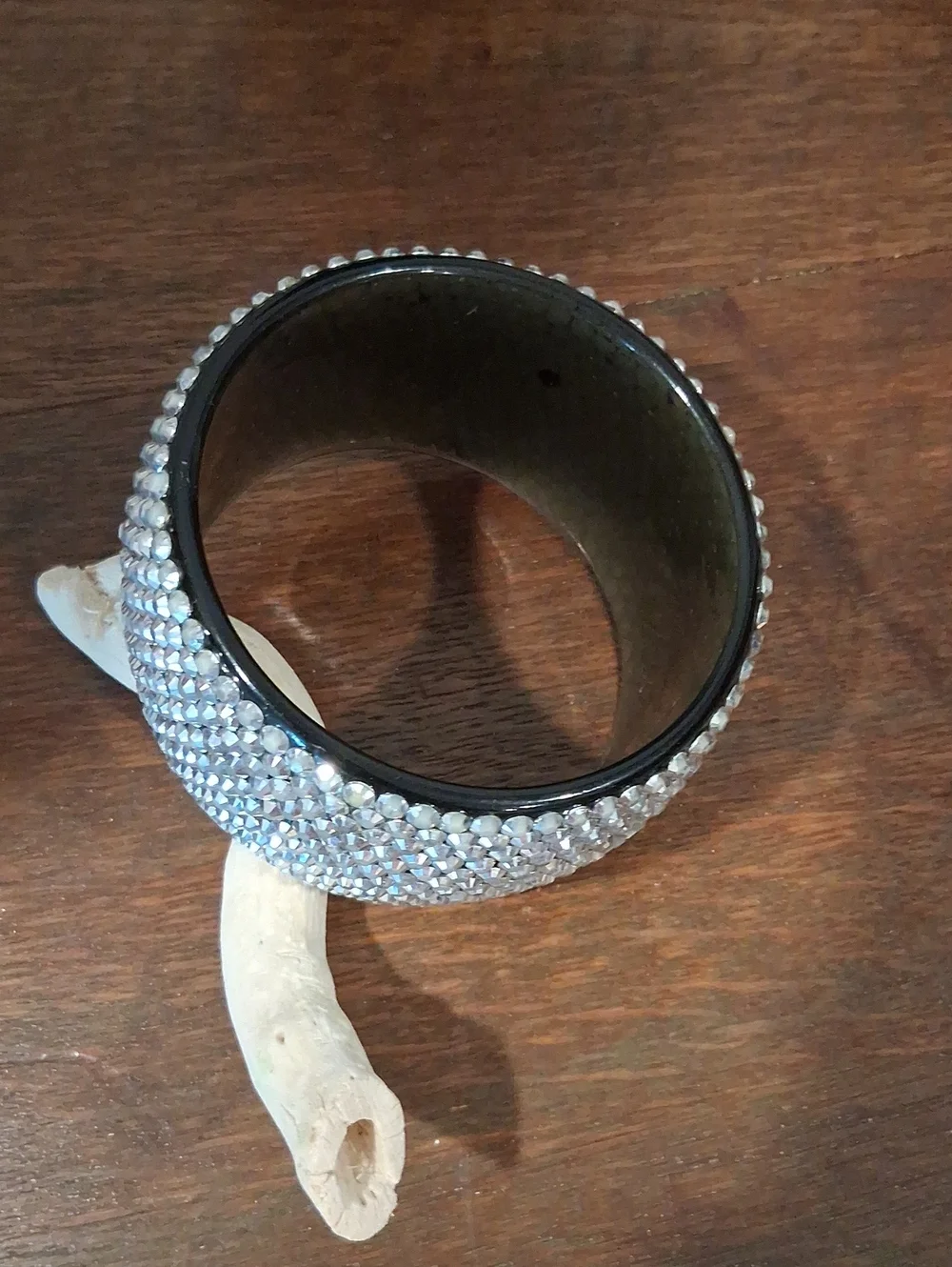 Sparkling Silver Crystal Pavé Bangle Bracelet